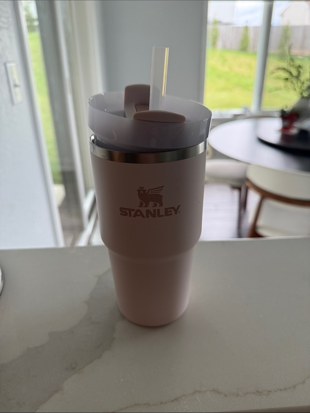 Stanley Pink Insulated Tumbler with Clear Straw